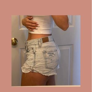 American Eagle, size 8 tom girl denim shorts